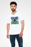 Zedd Beyaz Unisex V Yaka Tişört