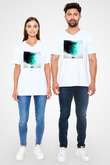 Zedd Beyaz Unisex V Yaka Tişört