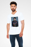 Zedd Beyaz Unisex V Yaka Tişört
