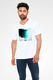 Zedd Beyaz Unisex V Yaka Tişört