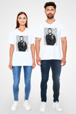 Zedd Beyaz Unisex V Yaka Tişört