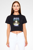 Zedd Siyah  Crop Top Tişört