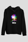 Zedd Siyah Unisex Kapüşonlu Sweatshirt