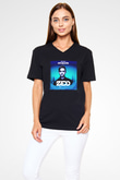 Zedd Siyah Unisex V Yaka Tişört T-Shirt