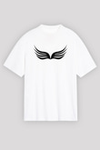 Zero Wing Beyaz Unisex Oversize Tişört T-Shirt