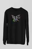 Zero Wing Siyah Unisex Sweatshirt