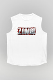 Zombi Beyaz Unisex Kolsuz Tişört