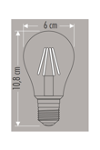 Cata CT-4231 6w Flament Led Rustik Ampül E27 3200K Günışığı