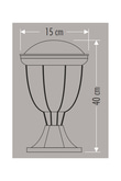 Cata CT-7020 Siyah Torino Bahçe Armatürü 40cm E27