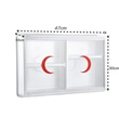 ECZA DOLABI (85 PARÇA ) 47x30x10cm PVS Camlı 158