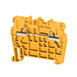 Klemsan 307103 PYK 2,5 Sarı 2,5mm², Pratik Yay bağlantılı, 1 giriş 1 çıkış geçiş klemensi, Yalıtım malzemesi PA, Sarı