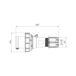 Mete 4X63A. IP67 Düz Fiş 3P+E