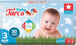 Bebek BezleriBaby TurcoBaby Turco Bebek Bezi 3 Numara 50 Adet (5-9 kg)