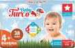Bebek BezleriBaby TurcoBaby Turco Bebek Bezi 4 Numara 38 Adet (10-15 kg)