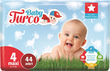 Bebek BezleriBaby TurcoBaby Turco Bebek Bezi 4 Numara 44 Adet (8-14 kg)