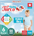 Bebek BezleriBaby TurcoBaby Turco Külot Bez 6 Numara 20 Adet (16 + kg)