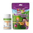 Takviye Edici GıdalarVoonkaVoonka Vitamin C Çiğneme Tableti 500 mg 62 Tablet + Niloya Gummies Multivitamin Çiğnenebilir Meyve Sulu 60 Adet