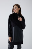 DERİ GARNİLİ SİMLİ İPLİ TUNİK
