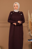 DÜĞMELİ TRİKO ELBİSE