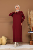 DÜĞMELİ TRİKO ELBİSE