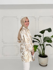 GOLD DESEN BASKILI CEKET