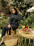 PALMİYE İŞLEMELİ TESETTÜR MAYO