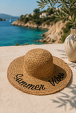 SUMMER YAZILI NAKIŞLI  HASIR ŞAPKA