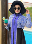 YAPRAK DESENLİ TESETTÜR MAYO