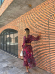Desta Bel Dekolteli Şifon Elbise 07062146