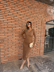 Doria Camel Triko Elbise  0706224
