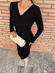 Doria Siyah Triko Elbise  0706224