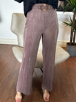 Elips Kemerli Yeşil Piliseli Pantolon 230238