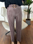 Elips Kemerli Yeşil Piliseli Pantolon 230238