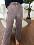 Elips Kemerli Yeşil Piliseli Pantolon 230238