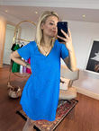 Emily Astarlı Fisto Elbise Mavi 1505234