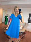 Emily Astarlı Fisto Elbise Mavi 1505234