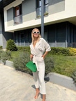 İthal Double Cepli Tulum Krem 1506283