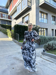 Kanny Bel Lastikli Astarlı Şİfon Elbise Siyah 17074523