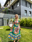 Karnaval Desenli Poplin Elbise 1506287