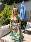 Karnaval Desenli Poplin Elbise 1506287