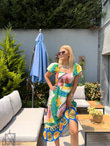 Karnaval Desenli Poplin Elbise 1506287