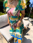 Karnaval Desenli Poplin Elbise 1506287