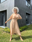 Kemerli Camel Sasha Elbise