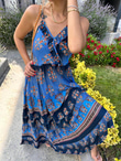 Lenda İnce Askılı Mavi Elbise 0707291