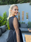 Libby Siyah Tül Elbise