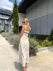 Liensa Biyeli Krem  Elbise 0707289