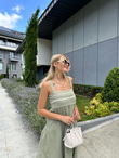 Liensa Biyeli Yeşil Elbise 0707289