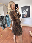 Liva Leopar Desen Şifon Elbise 230247