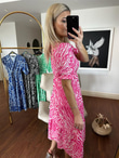 Lucca Bürümcük Kruvaze Elbise pembe 2504159