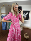 Lucca Bürümcük Kruvaze Elbise pembe 2504159